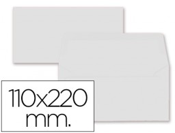 9 sobres Liderpapel 110x220mm. offset 80g/m² color blanco